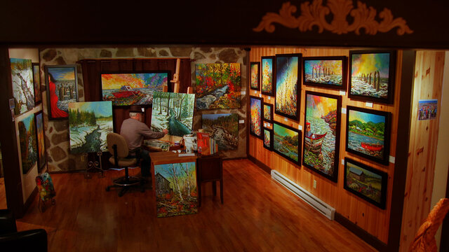 L'artiste à l'oeuvre&nbsp;&nbsp;&nbsp;&copy; Centre d'art Marcel Gagnon