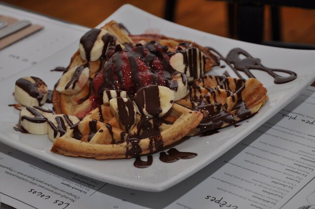 Gaufre végane&nbsp;&nbsp;&nbsp;&copy; Bistro-Chocolaterie Le Divin Tandem Inc.