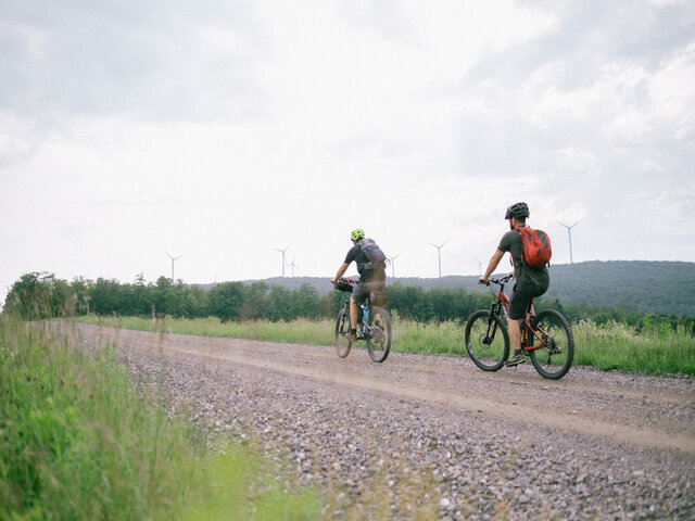 Le circuit se fait également en vélo&nbsp;&nbsp;&nbsp;&copy; P.Dussault