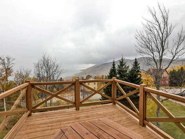 Vue du balcon de l'unité du haut