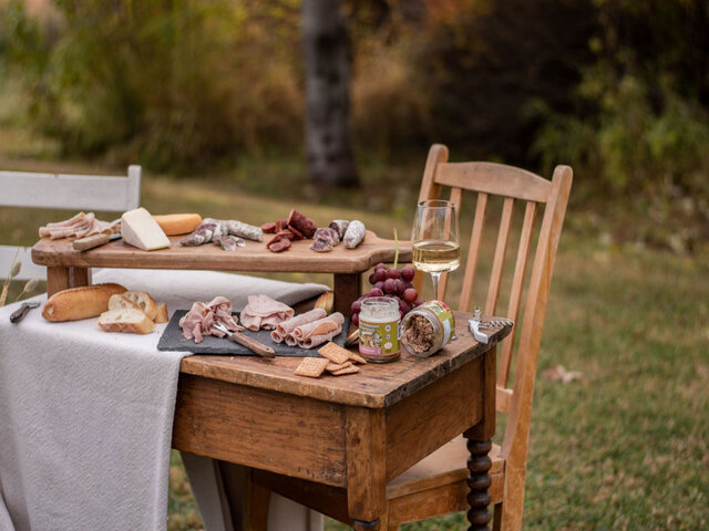 Produits sur la table&nbsp;&nbsp;&nbsp;&copy; Les Viandes Bio de Charlevoix