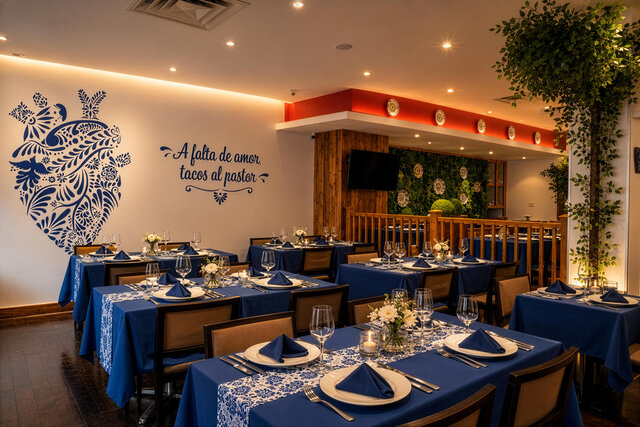 Restaurant Le 514 – Salle à manger à la décoration mexicaine contemporaine&nbsp;&nbsp;&nbsp;&copy; Restaurant Le 514