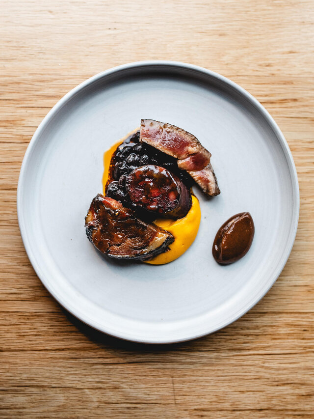 Lawrence - Agneau, boudin et courge fermentée&nbsp;&nbsp;&nbsp;&copy; Rachel Cheng