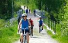 Cycliste sur la Cyclo-Voie&nbsp;&nbsp;&nbsp;&copy; Michel Lessard