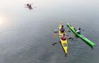 Mer et Monde_cote-nord_kayak de mer_3 kayak vue drone&nbsp;&nbsp;&nbsp;&copy; Mer et monde écotours