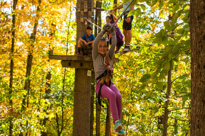 Aerial courses and zip lines