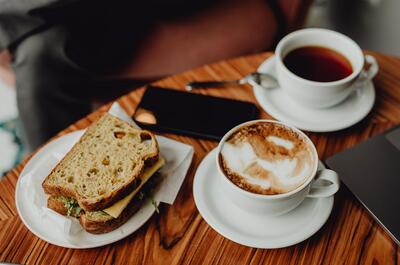 Coffee and sandwichs