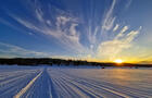 Magnifique coucher de soleil © Pourvoirie Club Fontbrune