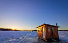 Cabane coucher de soleil © Pourvoirie Club Fontbrune