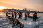 Canot à glace sur le fleuve © Jeane Photographie