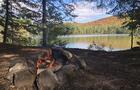 Ambiance automnale sur un terrain au bord du lac&nbsp;&nbsp;&nbsp;&copy; Camping du Domaine Lausanne