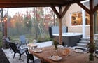 Terrasse section détente, Chalet Mont-Nature, Ham-Sud, Québec&nbsp;&nbsp;&nbsp;&copy; M-E.Roux