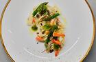 Spaghetti au crabe des neiges asperges vertes&nbsp;&nbsp;&nbsp;&copy; Kevin Jacinto