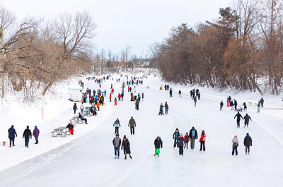 Patinoire sur la rivière L&rsquo;Assomption