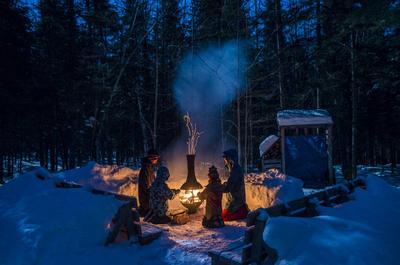 Feux de camp en hiver   © C.Grenier