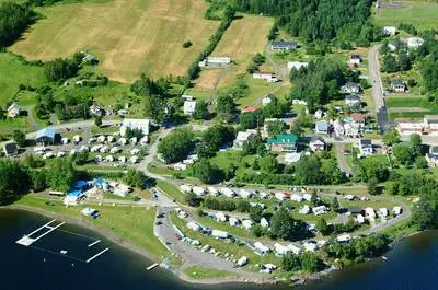 Vue aérienne du camping   © Ville de Témiscouata-sur-le-Lac