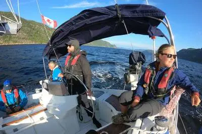 Cours de voile sur le fjord   © C.Hauchecorne