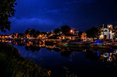 Le canal de nuit   © Société du Vieux Canal de Beauharnois