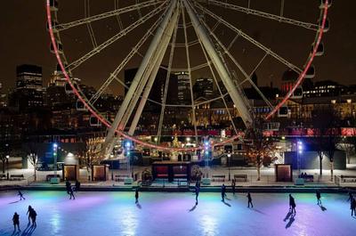 Patinoire en soirée Vieux-Port de Montréal   © R.Granger