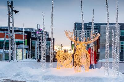 Place centrale en hiver   © Mouv'Image/R.Beauvois