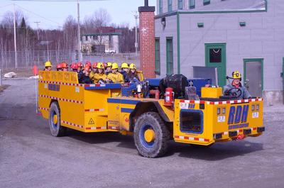 Transporteur pour descente dans la mine