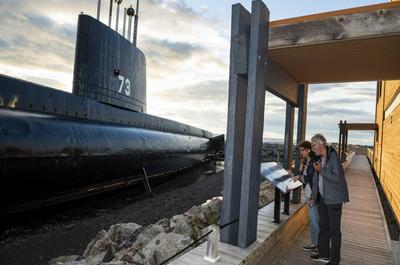 Début du parcours audioguidée au sous-marin