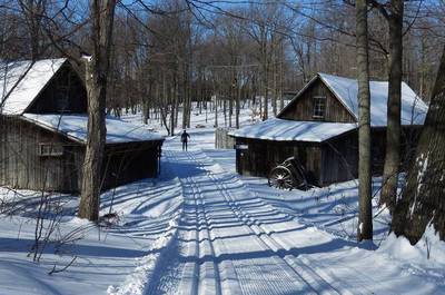 Piste dans le village   © Ski de fond Saint-François