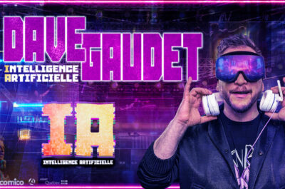 Dave Gaudet annonce IA, son nouveau one-man-show, une expérience humoristique augmentée à vivre dans les salles du Québec à compter de l’automne 2025 !